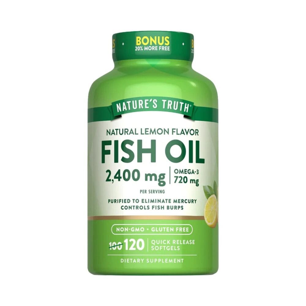 Omega 3 Fish Oil 2400 mg con esencia de limón  - Nature’s Truth
