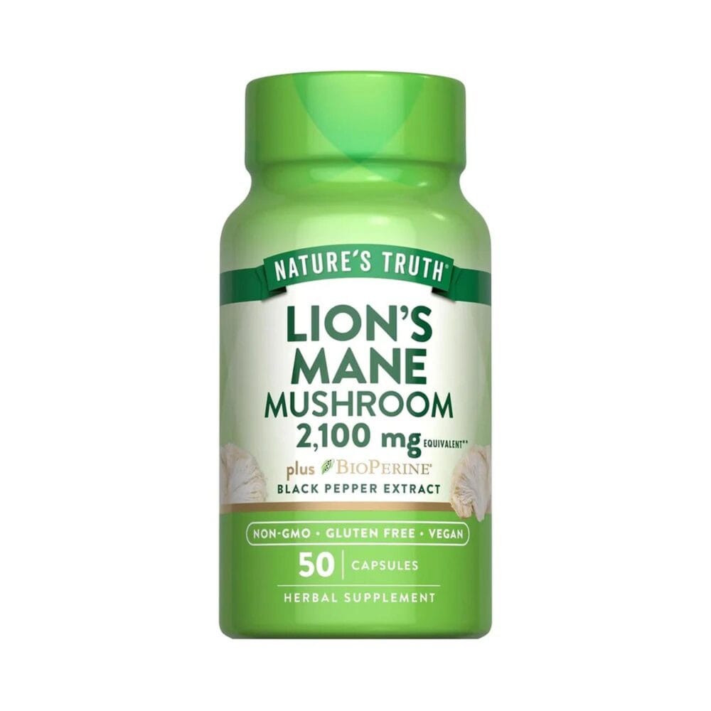 Lion's Mane 2,100 mg - 50 Cápsulas  - Nature’s Truth