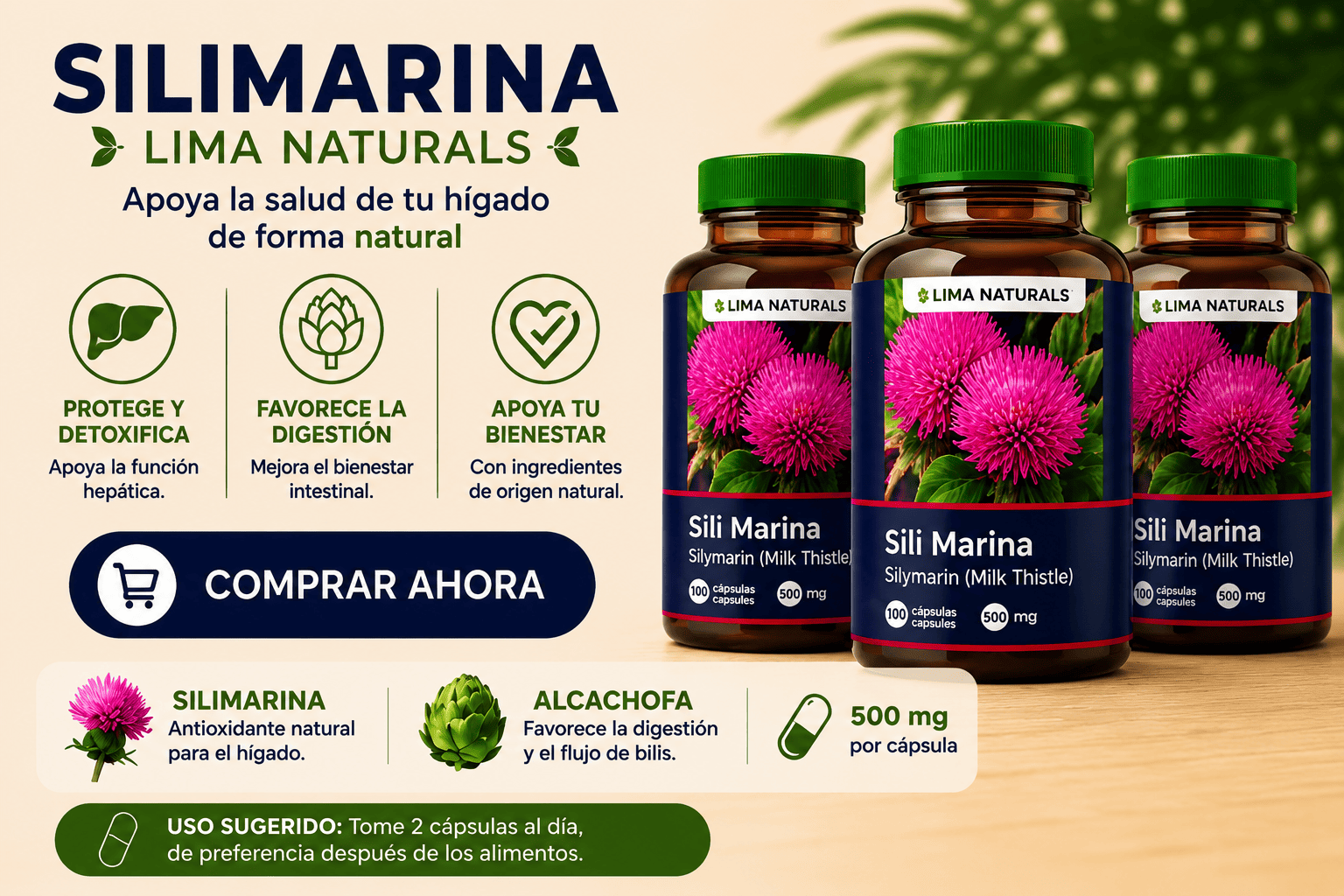 Silimarina Lima Naturals 500mg