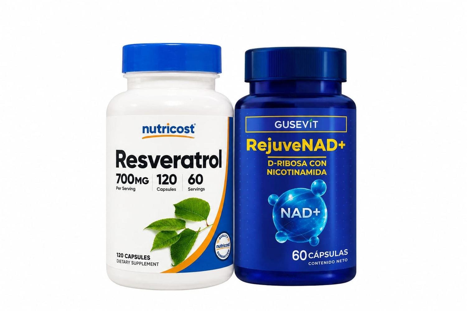 RejuveNAD+ Gusevit y Resveratrol Nutricost 700 mg