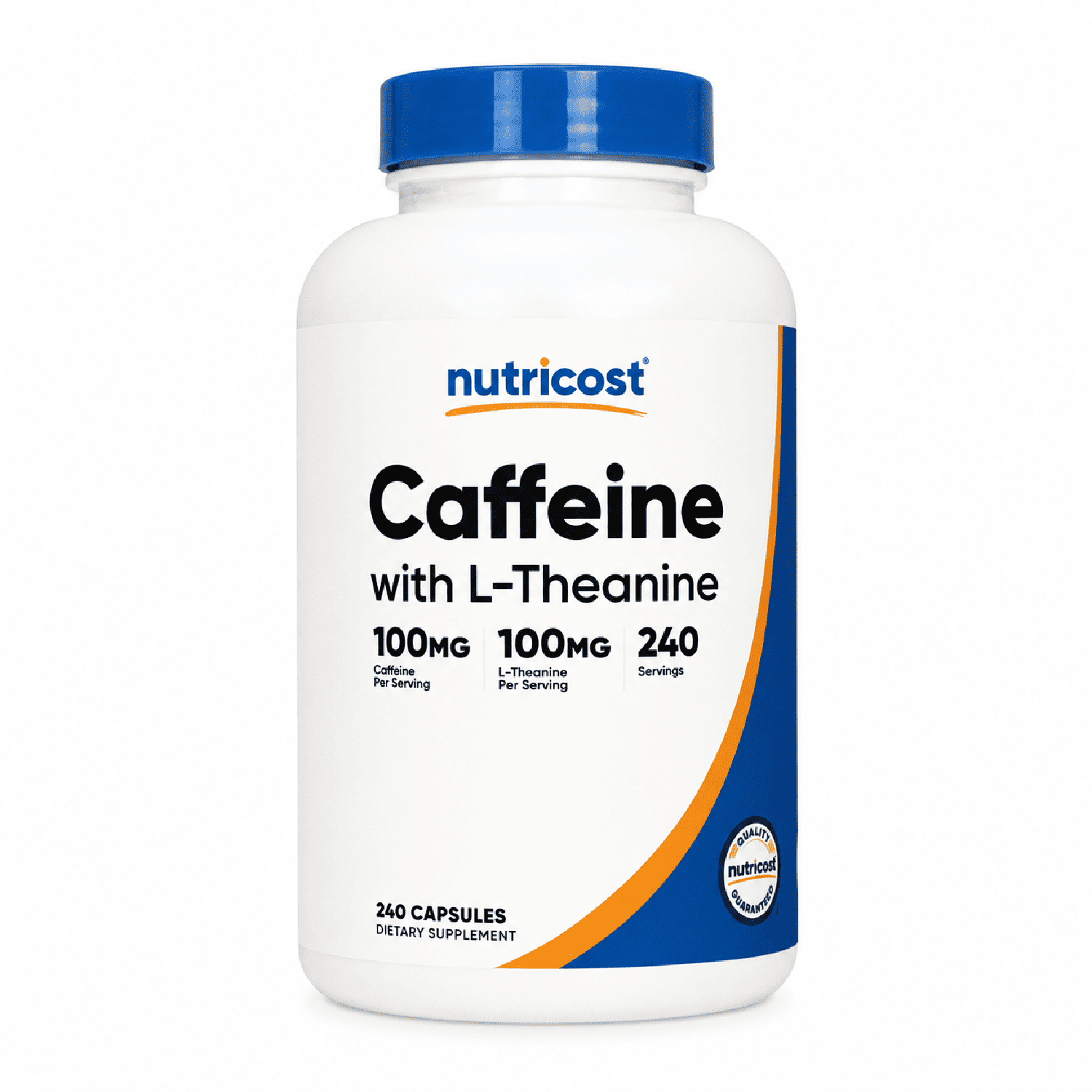 Cafeína con L-Teanina 100 mg 240 Cápsulas